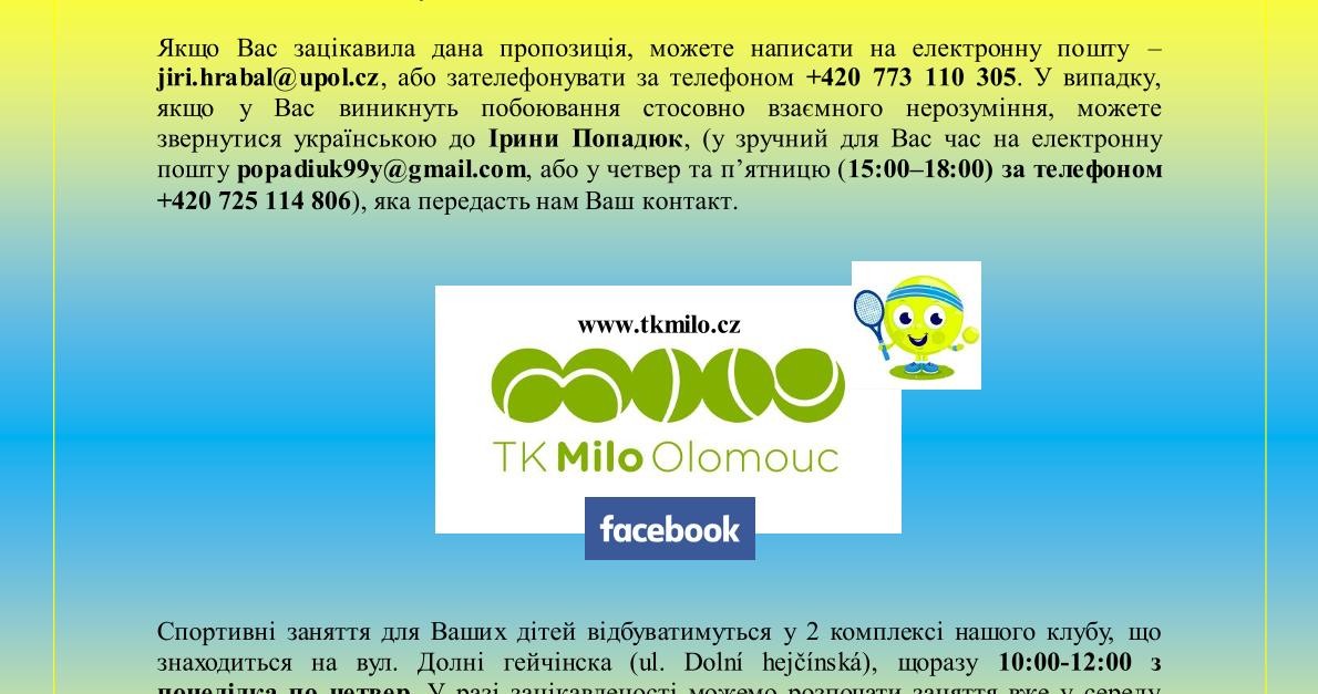 Aktuality Nab dka Volno asov ch Aktivit Pro D ti Ukrajinsk ch 